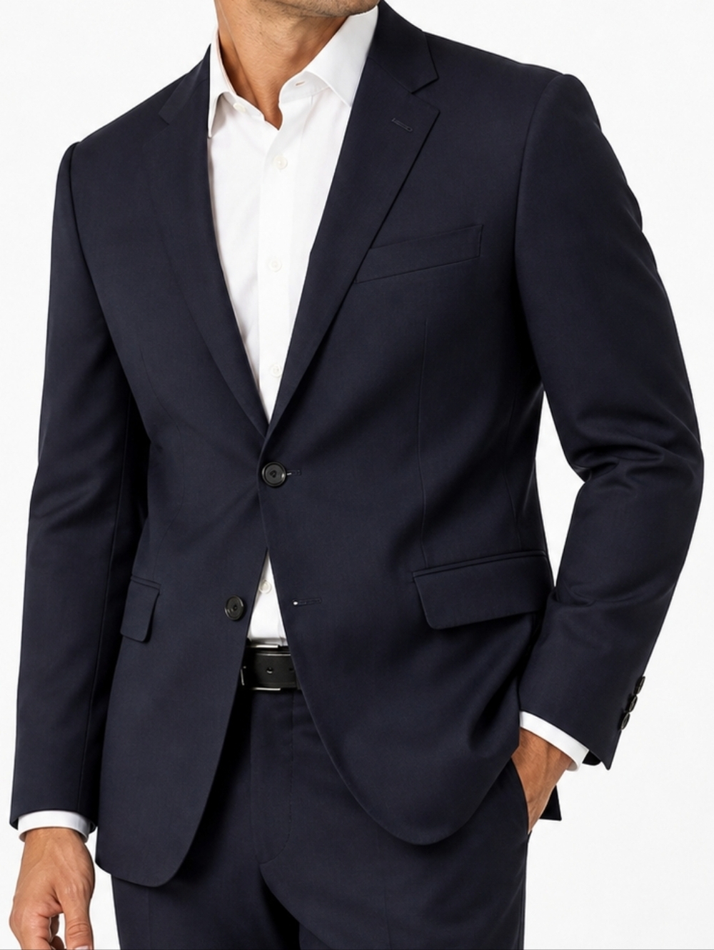 Hugo Boss Sharp Fit Navy Blue Suit Jacket 36R EU 46 Jam75 Blazer